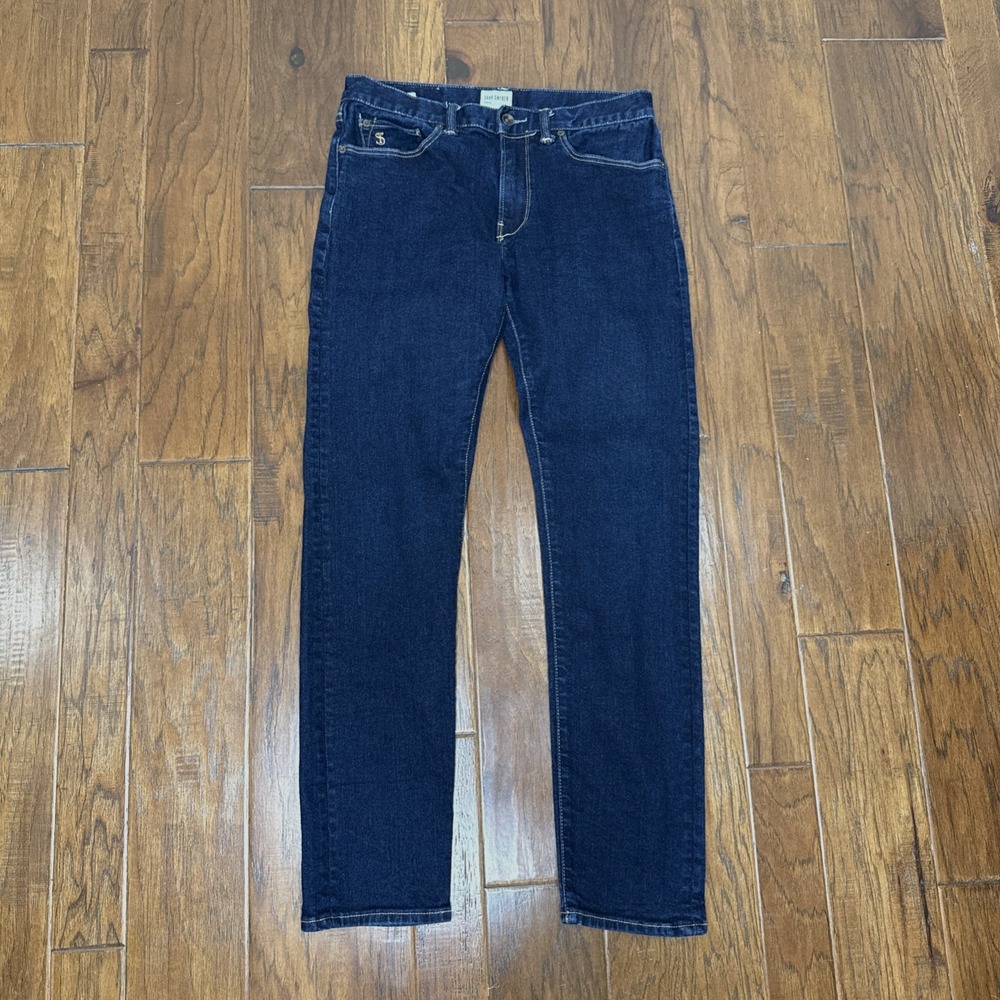 Todd Snyder Jeans Dark Wash Slim Fit Straight Stretch 5 Pocket Blue Men's 31x32